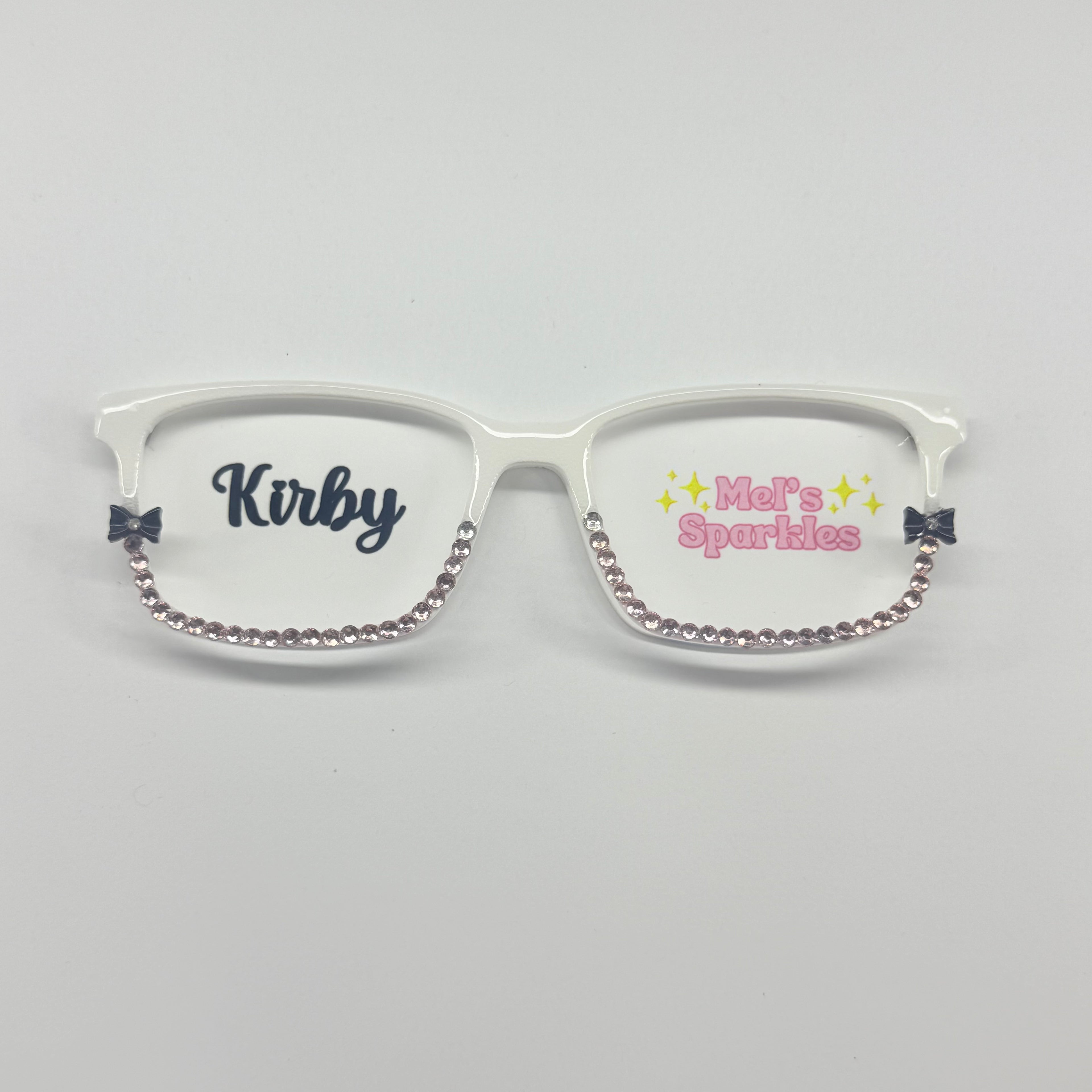 White & Pink Bow Split